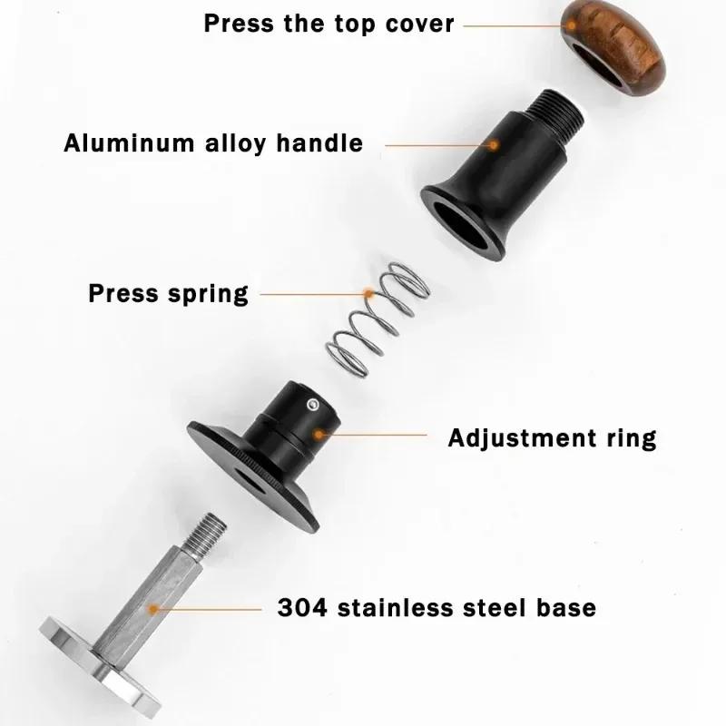 30lb Constant Pressure Coffee Tamper 51mm 53mm 58mm Espresso Tampers with Calibrated Spring Loaded Barista Tool Thread Base