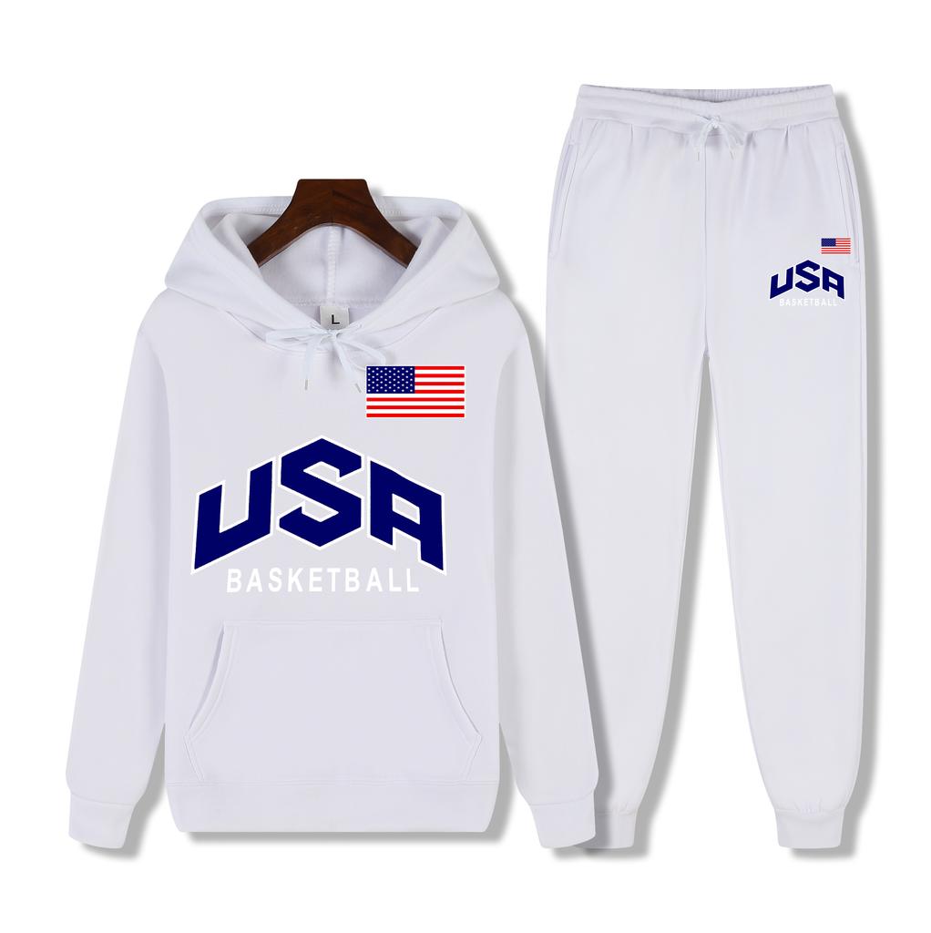 Neue Outdoor Hoodie Mode Frühling und Herbst Paar 2-teiliges Set Lässige Langarm Hoodies + Hosenanzug Sportliche Pullover