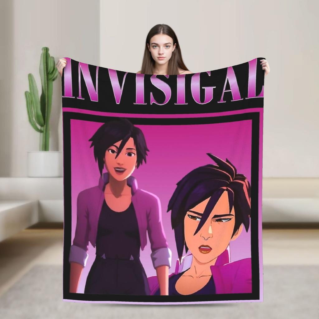 Super Soft Dispatch Game Character Collage  Throw Blanket Premium Fleece Flannel Lightweight  Bed Blanket Cozy Fluffy Blankets