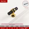 12 Pcs Modern Zinc Alloy Black Gold Door Handles Kitchen Cabinet Handles Solid Drawer Knobs Fashion Furniture Handle Hardware