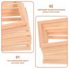 1/12 Scale Natural Wood Mini Album Frames Realistic Tiny House Decors Crafting Supplies