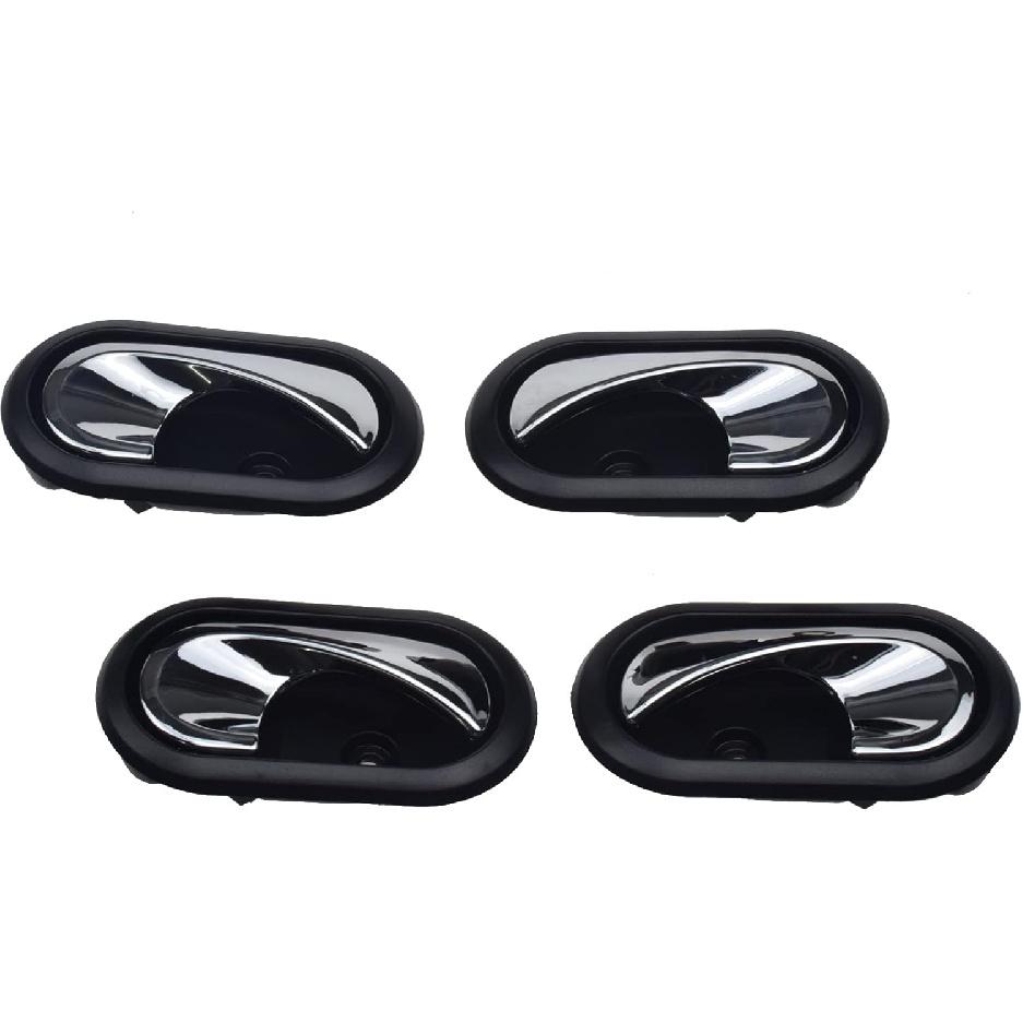 Chrome Black 4Pcs Interior Door Handles Front Rear Left Right For 2012-2016 Renault Logan Duster 8200733848,8200733847