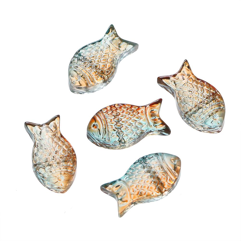 10pcs/lot Gradual Small Goldfish Glass Beads Crystal Czech Spacer Beads For DIY Jewelry Making Necklace Handmade Accessories