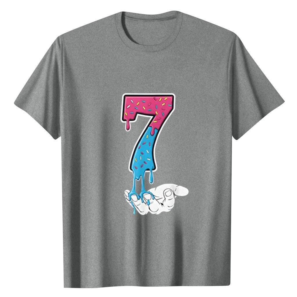 Ladies' Digital Printed Casual Round Neck Short Sleeved Top