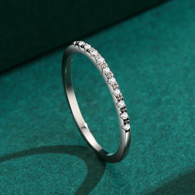 Tancise Classic 925 Sterling Silver  Zircon Ring Ladies Jewelry Wedding Promise Party Gift