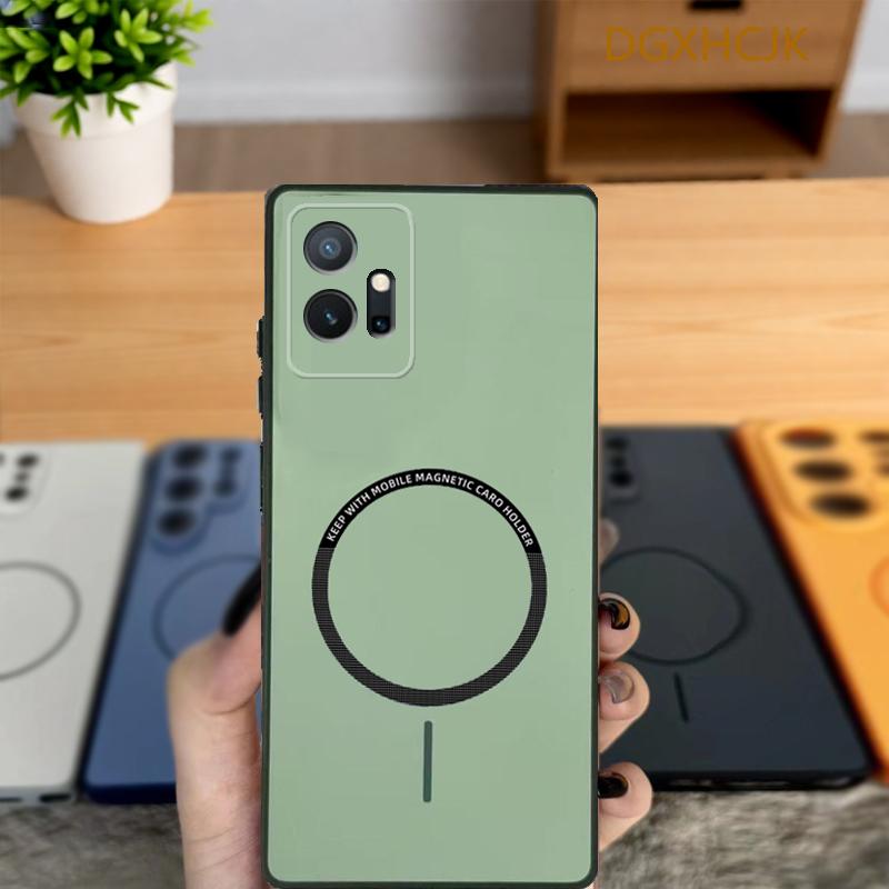 

For Vivo Y75 5G Case Vivo Y55 5G Phone Case vivo T1 5G Cover Vivo y30 5G Shookproof Color magnetic hard Silicone back cover vivo Y30 5G