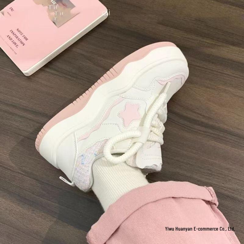 2025 Women's Versatile Thick-Soled White Casual Sports Shoes – Star Original Style