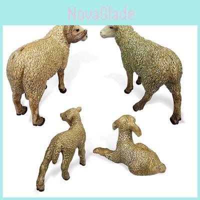 Farm Miniature Sheep Model Set With Pvc Figures For Collectors And Educational Display