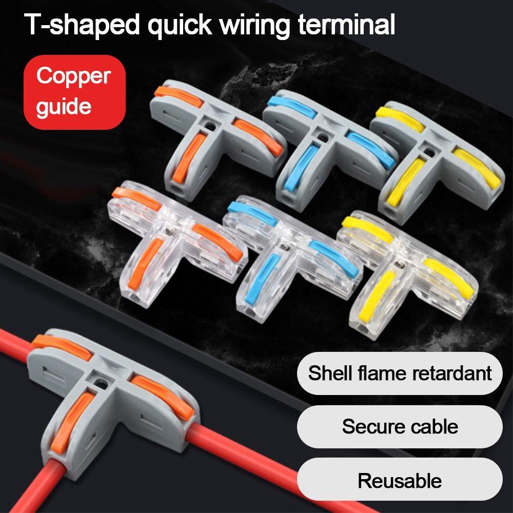 Universal Compact Quick Terminal Block T Type Compact Splice Electrical Connectors  Electrical