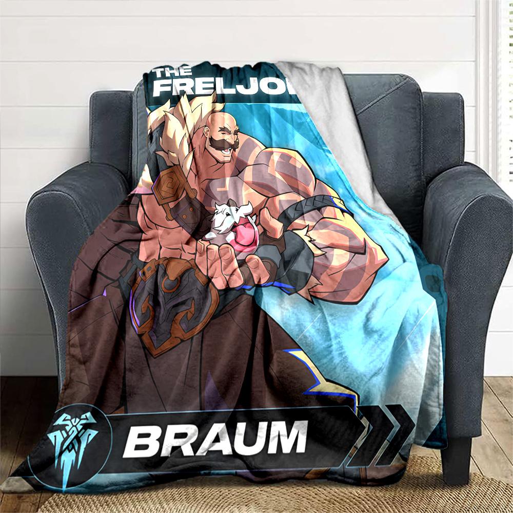 1pc Blanket - League of Legends Print Design,Lightweight Blanket for Sofa,Bed- Soft &Warm,Gift for All Seasons