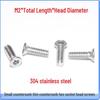 304 Stainless Steel M2 Countersunk Hex Socket Screw, Flat Head, Small Cap, 3.5x6x8mm.