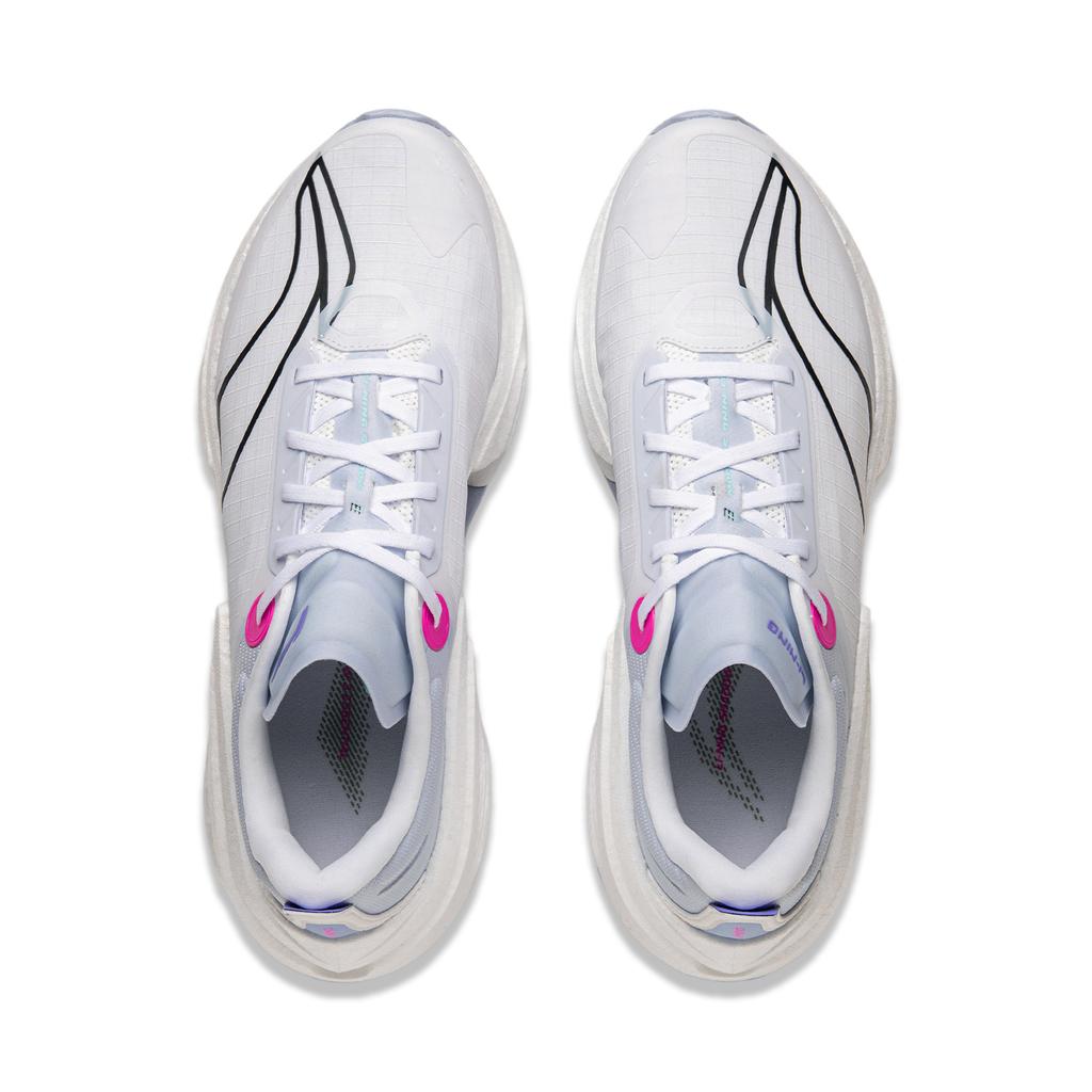 New LiNing Shadow 3 ESSENTIAL Low Top Running Shoes Men's White Purple ARRV003-1