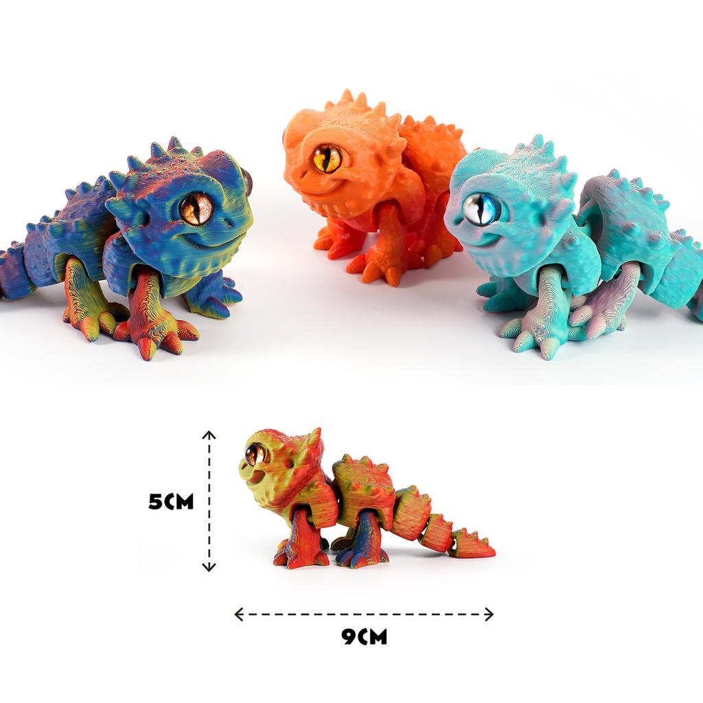 3D Printed Dragon Lizard Animal Model With Movable Joints Articulated Cool Desktop Creative Ornaments Action Figures Toy For Kid