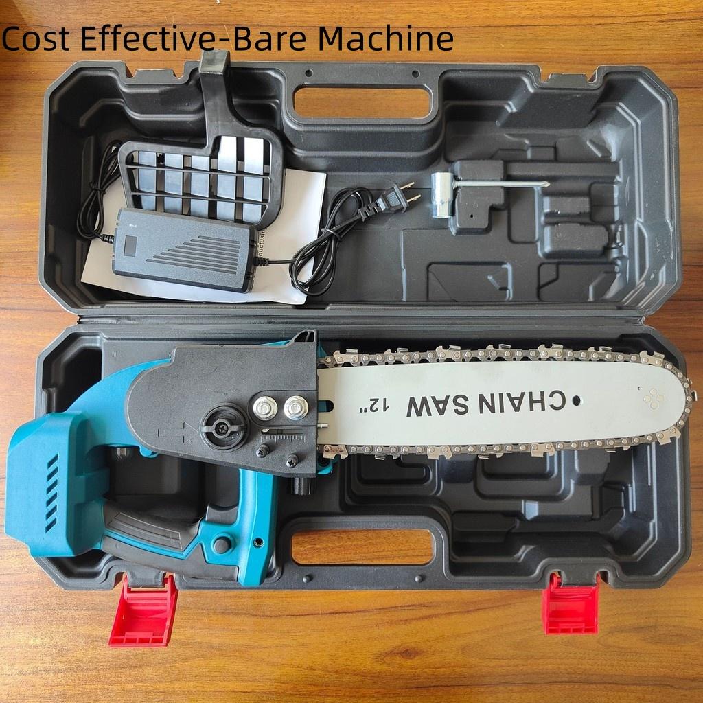 

12-дюймовая портативная ручная электрическая цепная пила, бесщеточная садовая пила для валки леса, мощный деревообрабатывающий электроинструмент