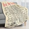 My Son Gratitude Flannel Blanket Soft Heartfelt Message Print All Season Cozy Comfort for Family Emotional Gift