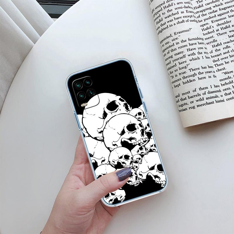 Skeleton Skull Transparent Phone Case for Motorola Moto G40 G04 G05 One Ace Action Fusion + Plus Hyper Macro Vision Zoom