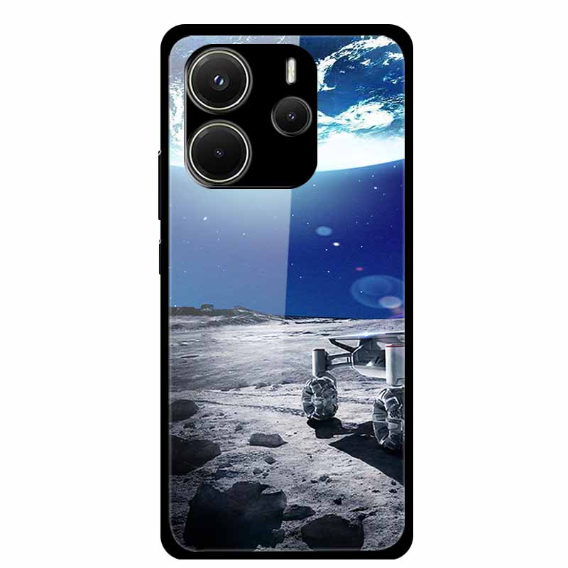 Case For Redmi Note 14 4G Case Note14 Coque Tempered Glass Hard Back Cover For Xiaomi Redmi Note 14 5G Phone Case Soft Bumper