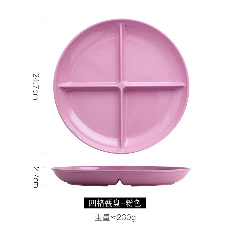 Commercial Divided Dining Plate Imitation Porcelain Melamine Tableware