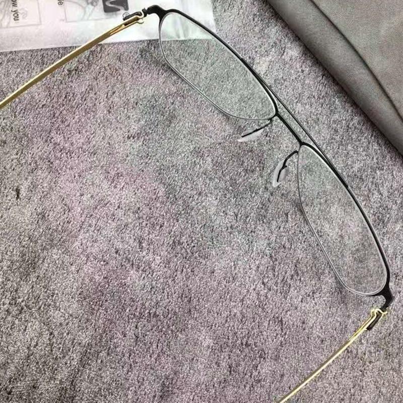 JanaM Square Frame Myopia Glasses: Trendy Metal Optical Eyewear for Men & Women, Slim Steel Design for Larger Faces