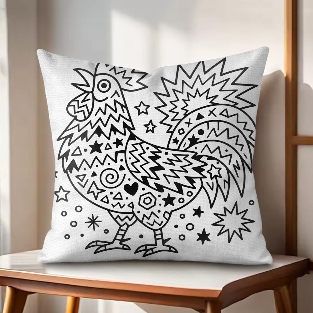 

Graphic Calm Modern Cushion Cover Natural Linen Organic Fabric DoubleSided Printing Couch Pillow Covers Home Decor 30x30cm