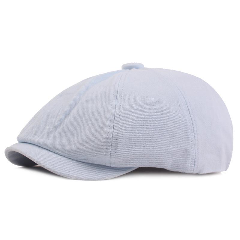 Bavlněný baret Pánská malířská čepice Newsboy čepice Klobouk Rybí kost Osmihranný klobouk