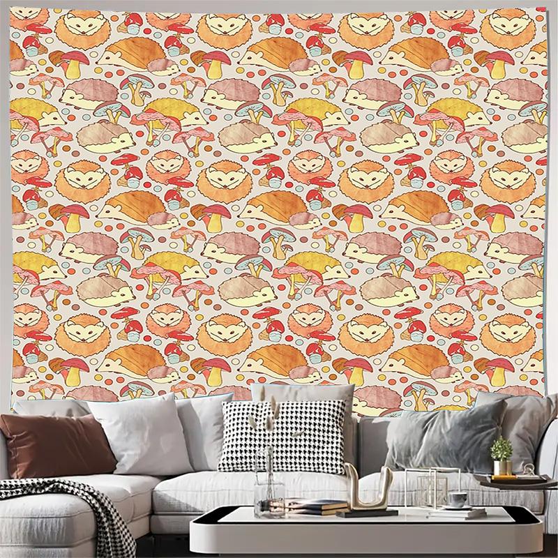 Причудливый грибной гобелен Лесной настенный декор Природный декор Разделитель комнаты Фон Эстетичный Коттеджкор Декор дома Подарок 74x94cm(29x37in)