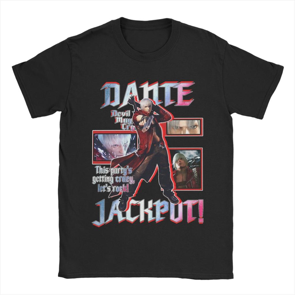 Virgil Devil May Cry DMC3 T Shirts for Men Cotton Vintage T-Shirts Round Collar  Tees Short Sleeve Clothing Gift