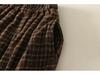 Wool Blend Elastic Waist Plaid Midi Skirt - Retro A-line for Autumn/Winter 2025