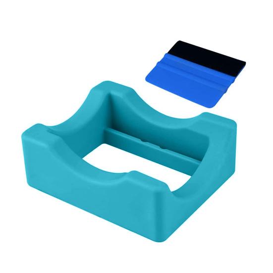 Silikonový podnos na držák nápojů s vestavěným otvorem pro řemesla Malý flexibilní stojánek pro vinylové nálepky Příslušenství k dekoraci hrnků