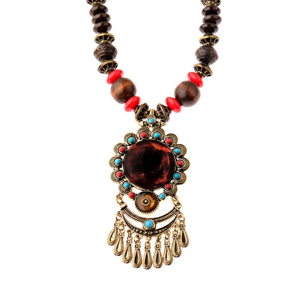 

Цветок Непал Этническая подвеска налобное украшение Винтажное ожерелье в тибетском стиле Личность Подарок чёрный