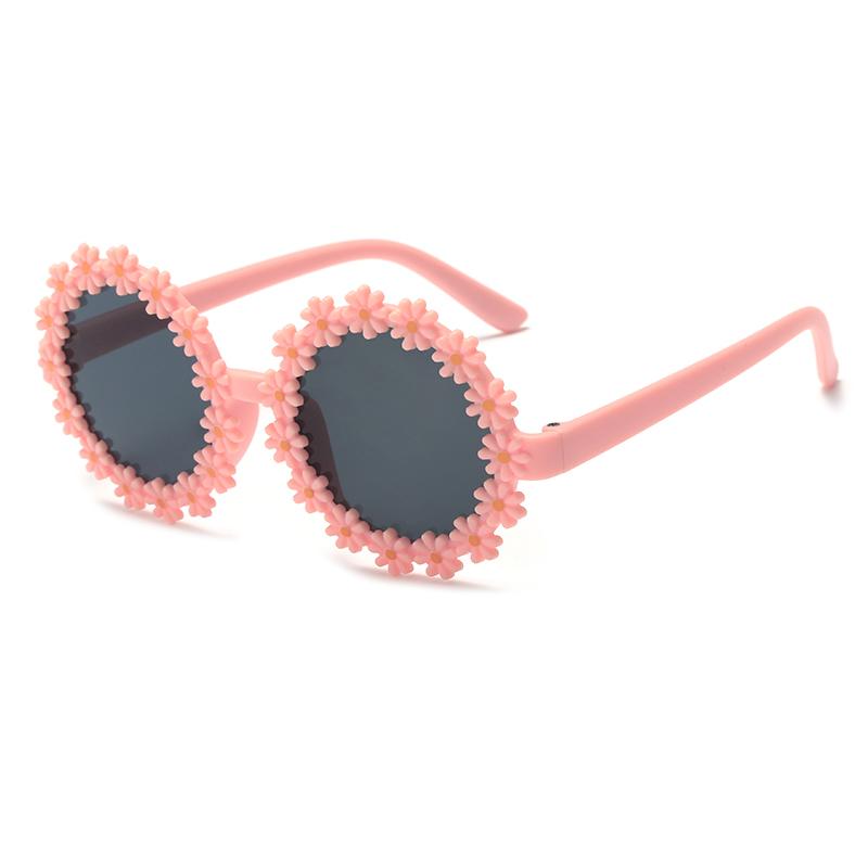 Kids Round Flower Sun Glasses Cute Daisy Sunglasses Outdoor Sun Protection Shades Fashion Funny Party Eyewear