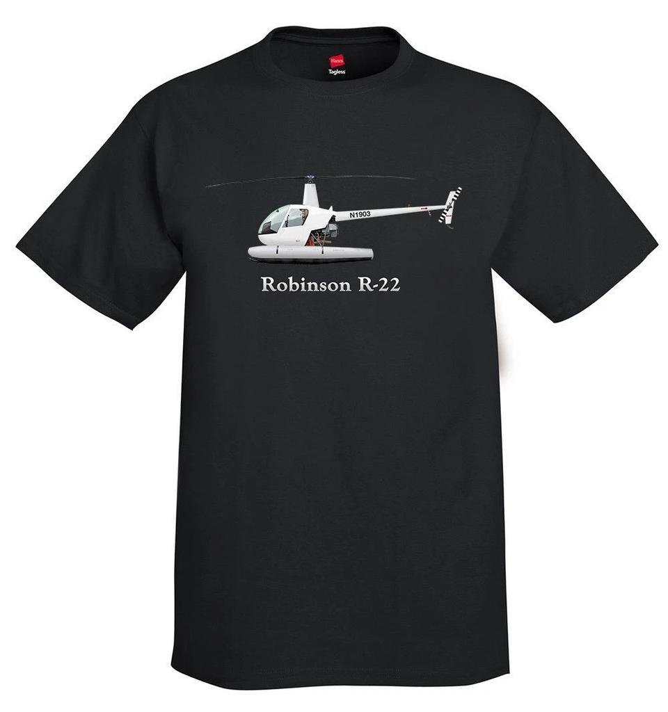 Maglietta Elicottero Robinson R-22 con Idroplani - Personalizzabile con il Tuo N#