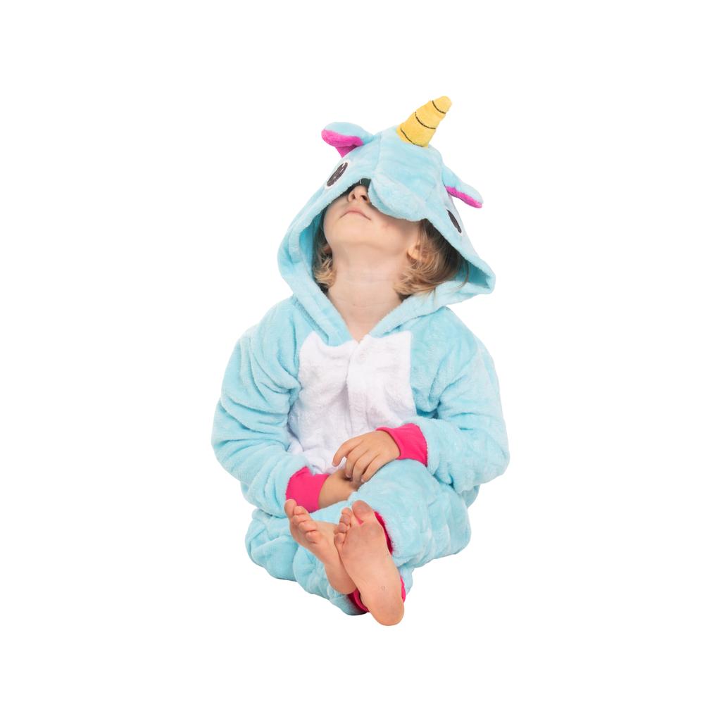 Piżama dla dzieci dziecięca kigurumi onesie kostium pegaz niebieski 115-125
