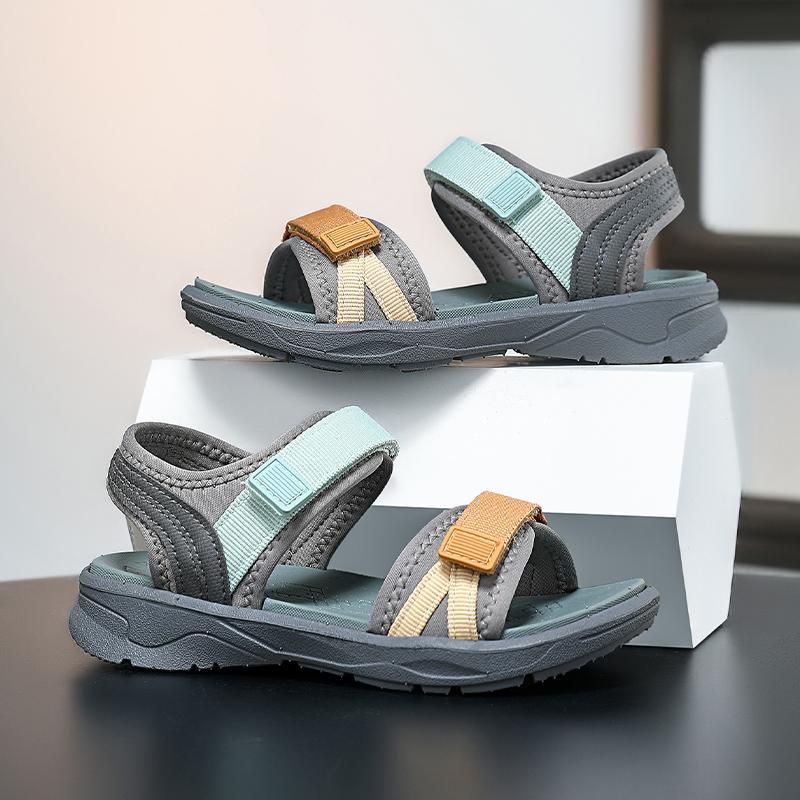 Boys And Girls Open Toe Sport Sandals Children's Adjustable Strap Non Slip Outdoor Beach Water Shoes Big Kid Sizes 28-37 Summer Casual Sandals