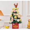 Árvore de Natal Mini 50cm Pacote Criptografia Árvore Iluminada Simulação com Decorações Decorativas