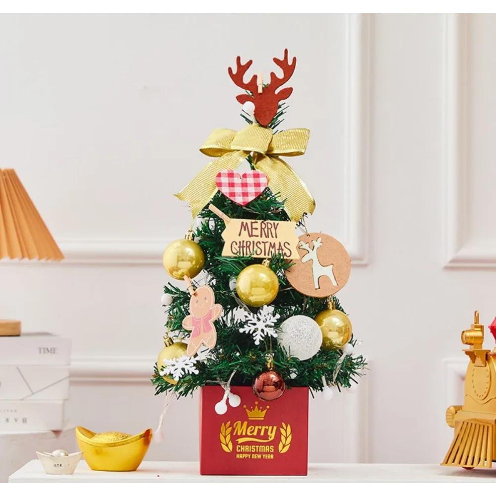 50cm Mini Christmas Tree Package Encryption Simulation Light Up Tree with Decorative Decorations