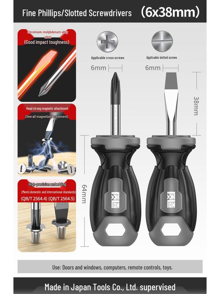 High-Quality Industrial Screwdriver Set: Phillips, Flathead, Torx, Strong Magnetic, Durable Manual Tools
