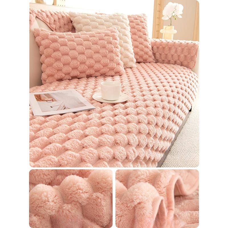 

Кремовая ветровая зимняя теплая утолщенная флисовая подушка для дивана, нескользящие подушки для сидения, простой современный комплект, тканевый чехол 50*70cm