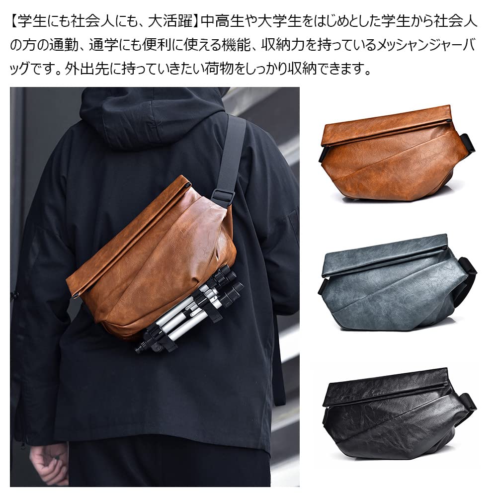 Whatna Leder Schulter Crossbody Brust Dickes Leder Kleinunternehmen Passt ein Perfekt für und Radfahren Herren Tasche, Tasche, Tasche, Tasche, 9,7-Zoll iPad,