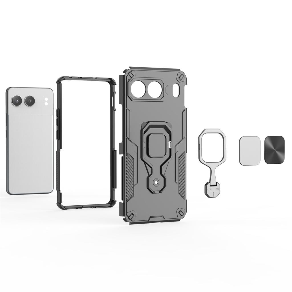 For OnePlus Nord 4 Case Rotatable Ring Kickstand PC+TPU Shockproof Phone Cover