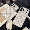 Small and fresh plaid is suitable for iPhone17 large window 16promax mobile phone case 15 fine holes 14 all-inclusive delivery.