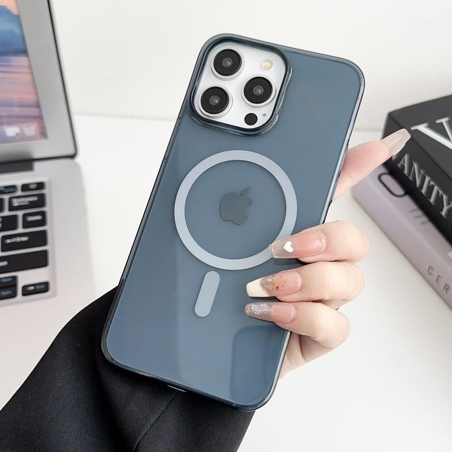 Ultradünne transparente magnetische Telefonhülle für iPhone 16 15 14 13 12 11 Pro Max iPhone16 Wireless Charge Back Clear Cover
