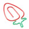 20Pcs 2‑Color Paper Clips Strawberry shaped Plastic-coated Metal Fruit Shaped Paper Clips Prevent Slip 3*1.7cm