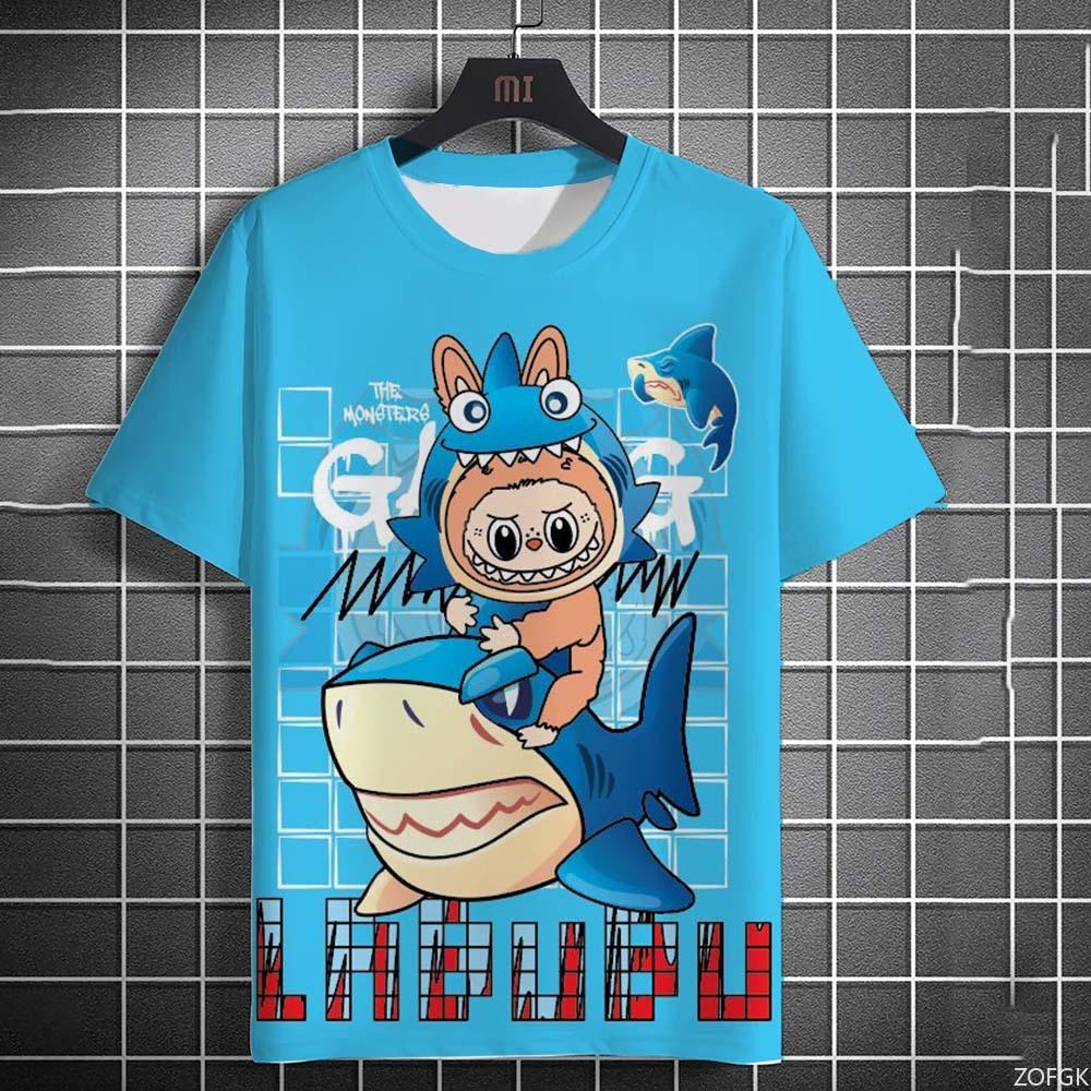 

Летняя мода 3D мультяшная футболка с принтом, удобная повседневная футболка с коротким рукавом и круглым вырезом 6XL