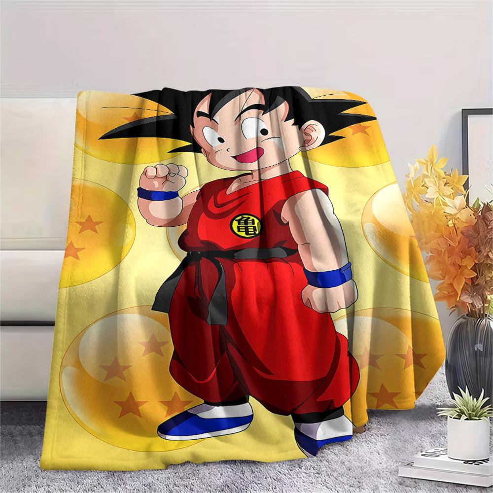 Dragon Ball character Print Flannel Blanket High quality Comfortable for All Seasons Home Decor Warmth and Comfort Perfect for Christmas Gifts