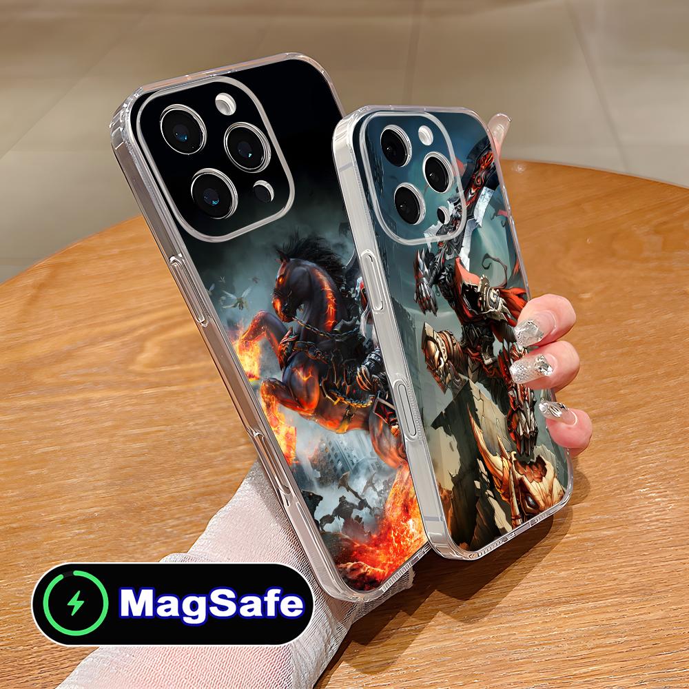 Game Darksiders Mobile Phone Case for iPhone 17 16 15 14 13 12 11 Air Pro Max Plus Mini Magsafe Clear Colorful Cover Pretty