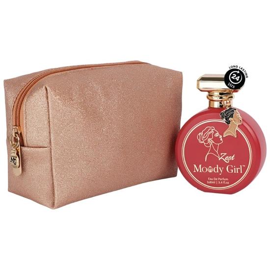 

Moody Girl Zest Luxury Perfume for Women | Fresh, Fruity & Gardenia Fragrance | Ideal for Gifting to Women & Girls (Zest 100ML + Chic Glitter Pouch)