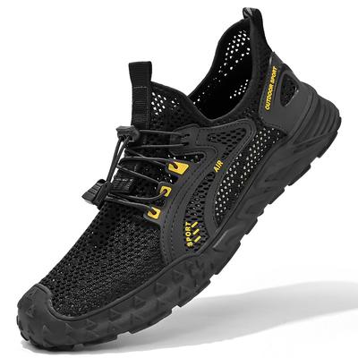 Chaussures en maille d'extérieur pour hommes été respirantes chaussures pour hommes fines creuses respirantes légères chaussures décontractées semelle souple baskets antidérapantes