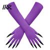 Elastic Polyester Costume Gloves 1 Pair Halloween Ghost Claw Gloves, Long Fingernail Witch Outfit Essentials Accessory, Dark Party Performance