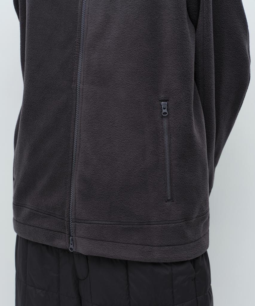 Musinsa Standard Essential Polar Fleece High-Neck Jacket [Dark Grey]